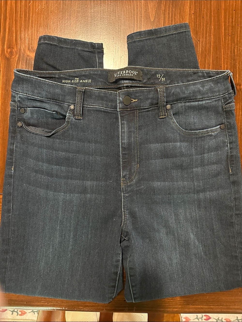 Liverpool Women's High-Rise Ankle Jeans - Dark Indigo